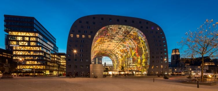 Mooiste avondfoto's Rotterdam - De Markthal