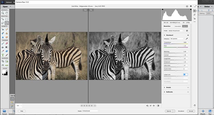 Zwart-wit fotobewerking in Photoshop Elements 2021