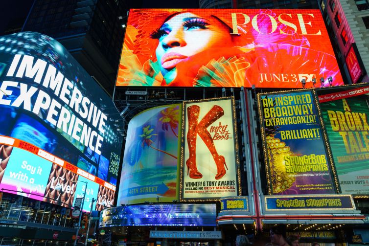 Reclameborden Time Sqaure New York