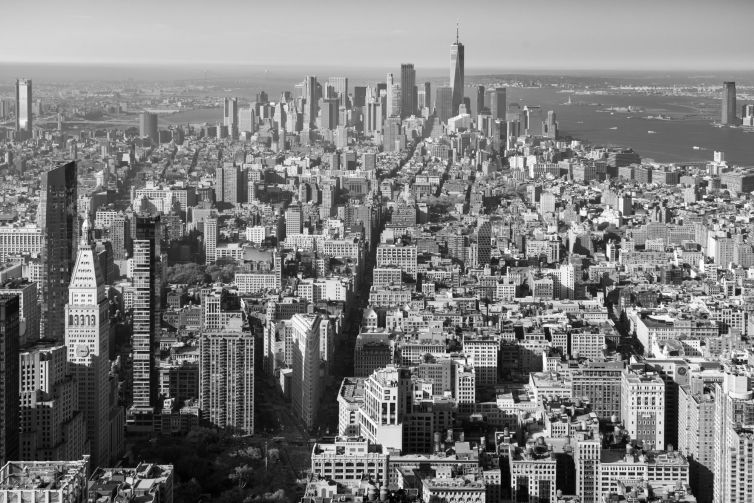 Skyline foto New York vanaf Empire State Building