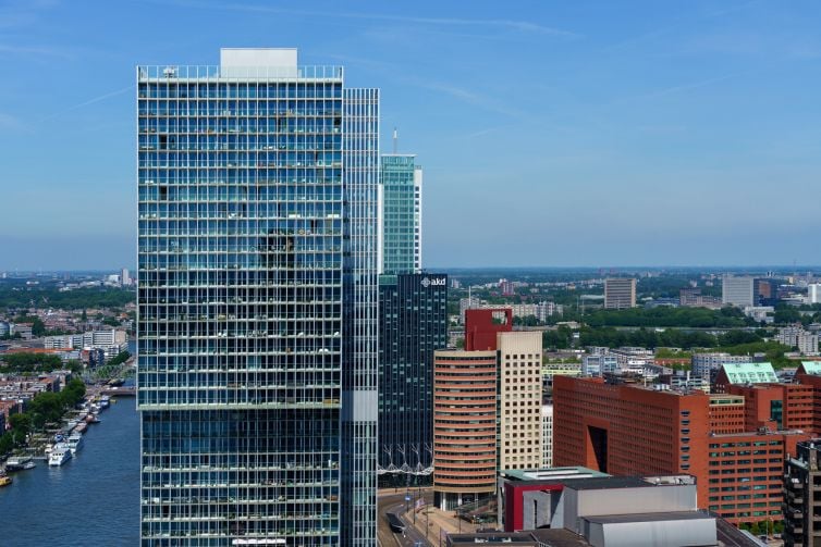 Foto van het gebouw De Rotterdam in Rotterdam