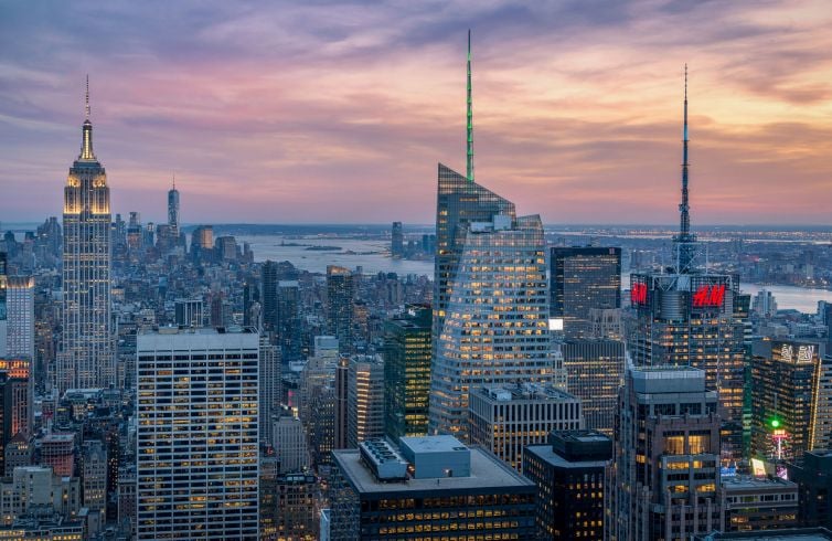 Sunset New York - View from Rockefeller Center