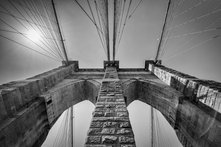 Top of Brooklyn Bridge New York