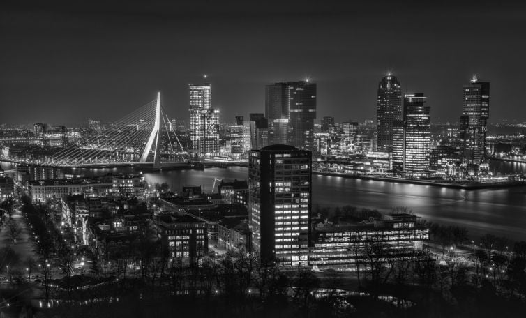 Skyline Rotterdam vanaf Euromast 2020