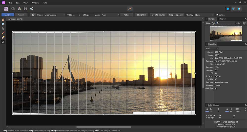 Tips over panorama's maken in Affinity Photo