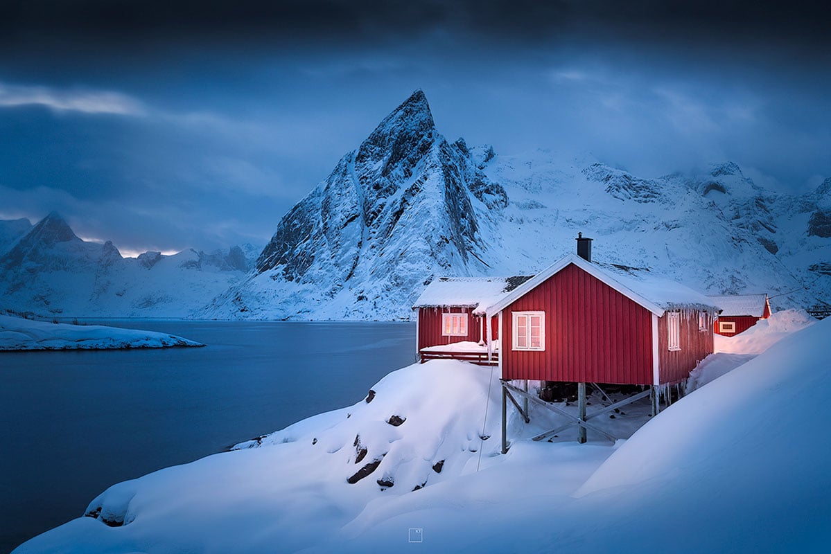 Mooiste avondfoto's van de Lofoten in Noorwegen