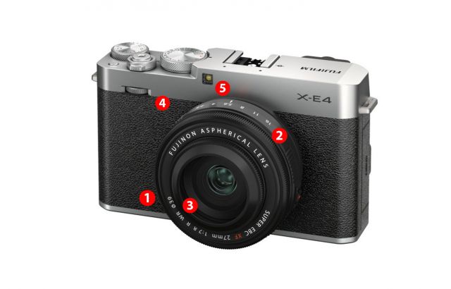 uitleg functies en knoppen van de Fujifilm X-E4