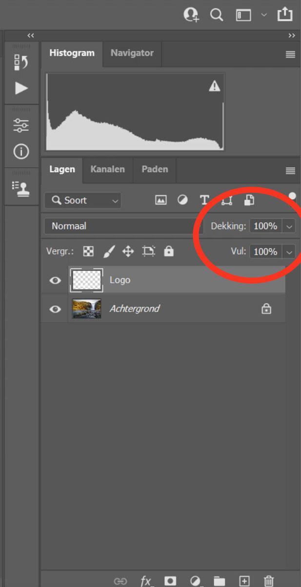 Het verschil tussen dekking en vul bij Adobe Photoshop lagen