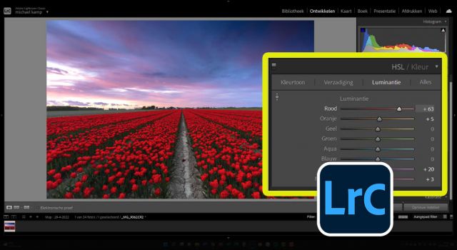Adobe Lightroom Classic - HSL - Kleurtoon, verzadiging en luminantie