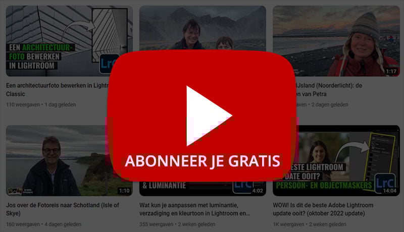 Youtube van De Rooij Fotografie