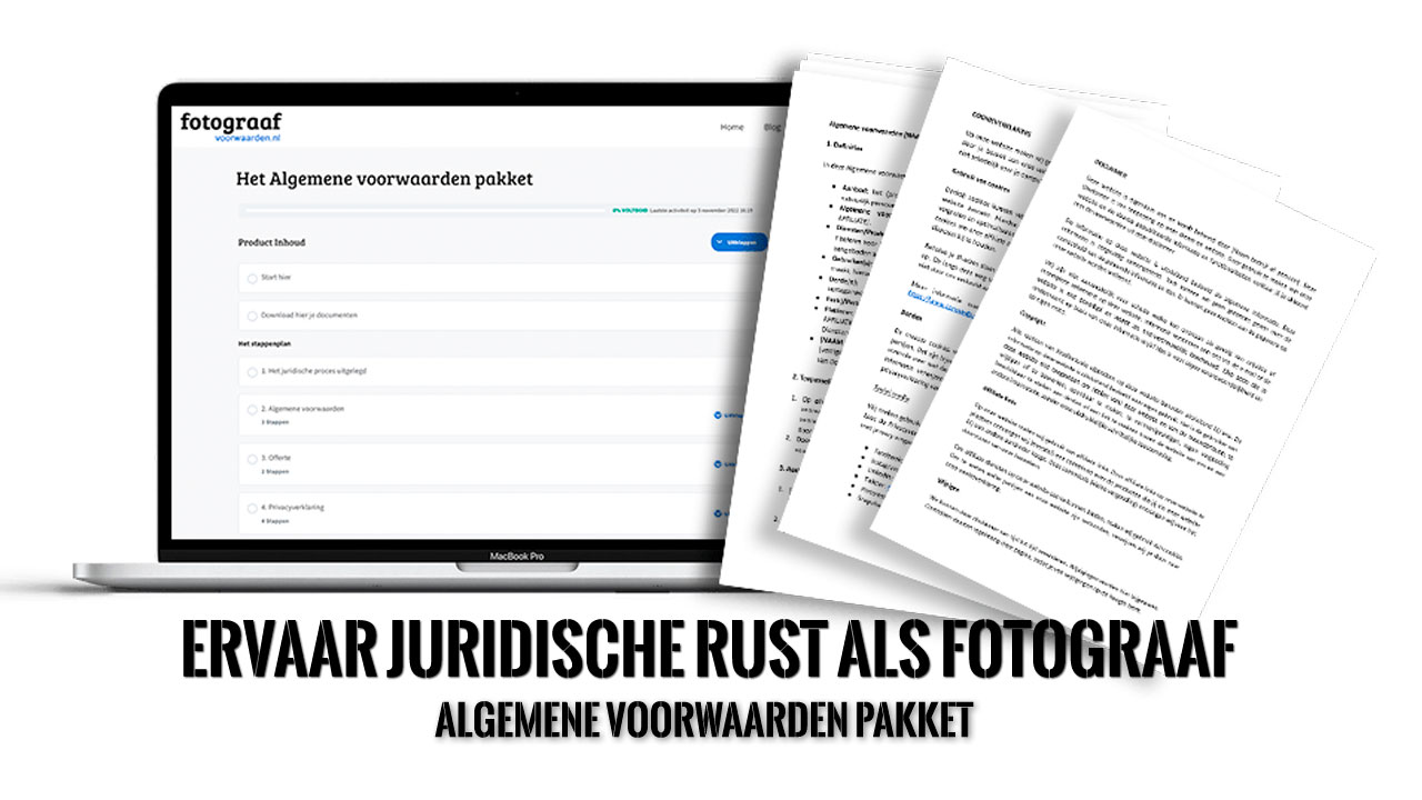 Juridische documenten voor fotografen - De Rooij Fotografie