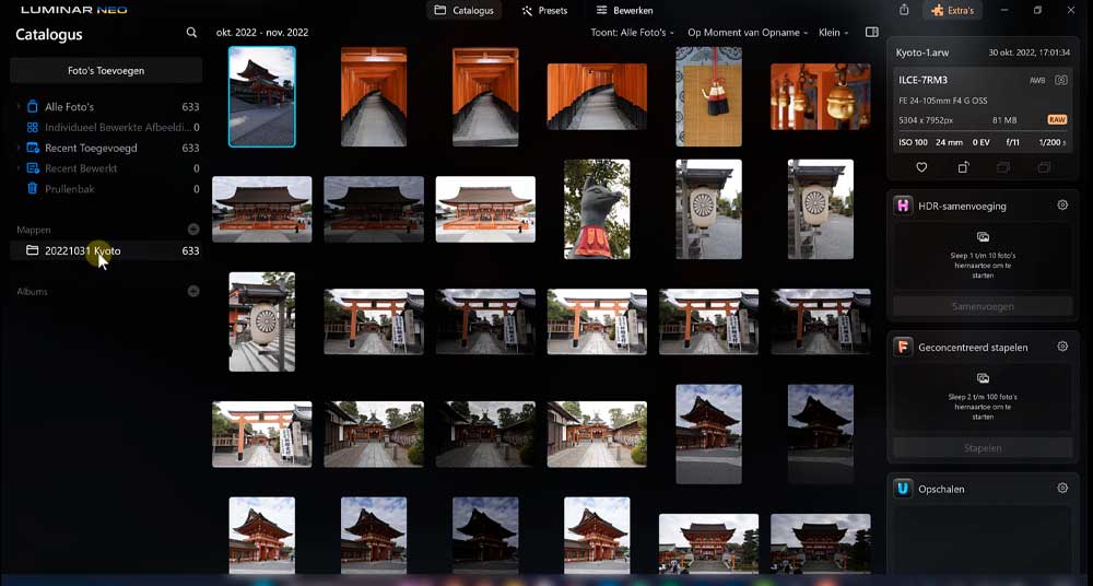 Online cursus Luminar Neo - Foto's organiseren Online cursus Luminar Neo - Foto's organiseren