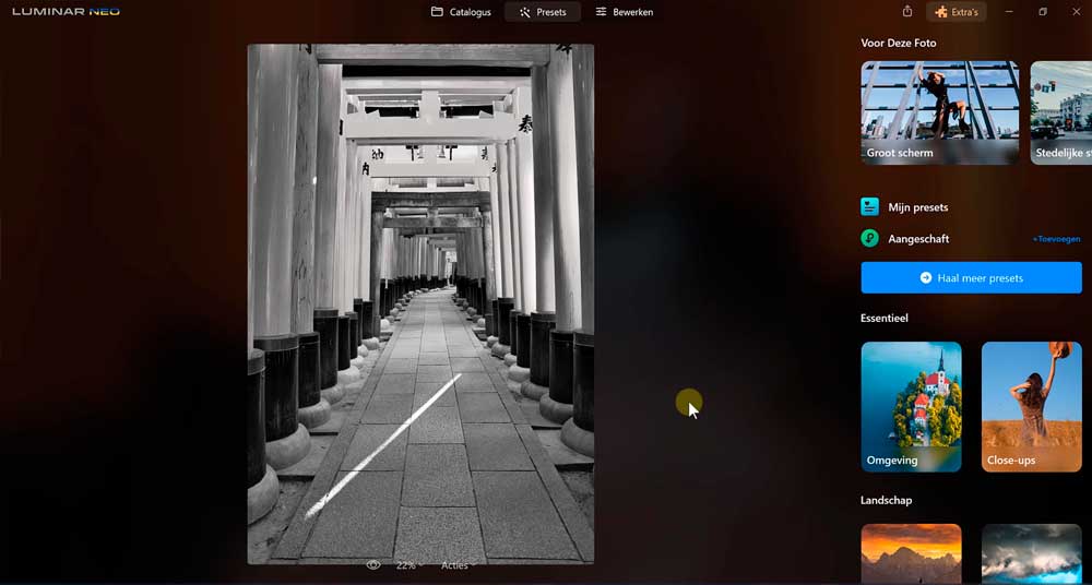 Online cursus Luminar Neo - Presets gebruiken