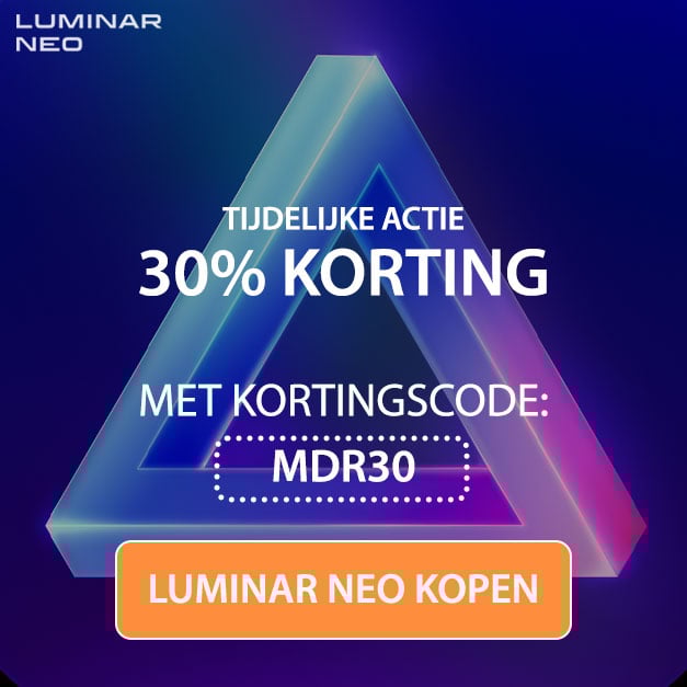 Tijdelijke kortingsactie Luminar Neo (kortingscode)