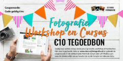 Tegoedbon 10 euro - Voor basiscursus, workshop, masterclass of online cursus