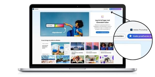 Photoshop-web-inloggen