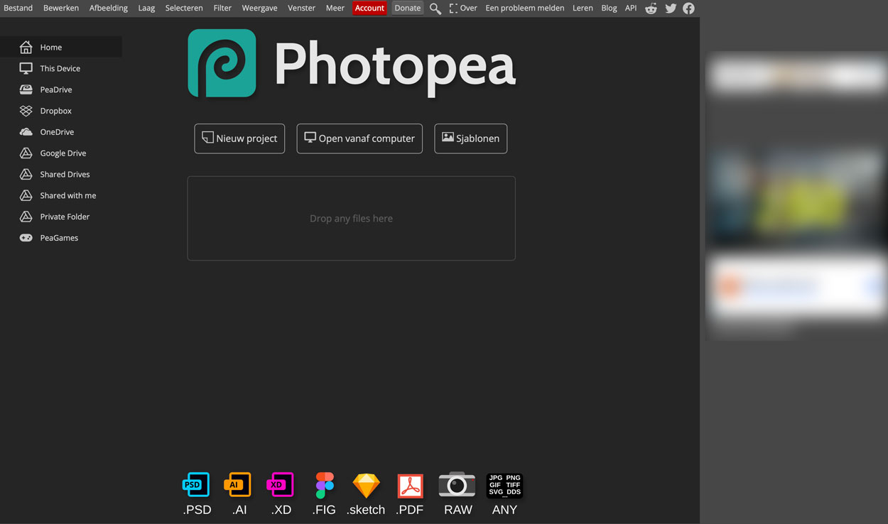 photopea gebruiken alternatief photoshop