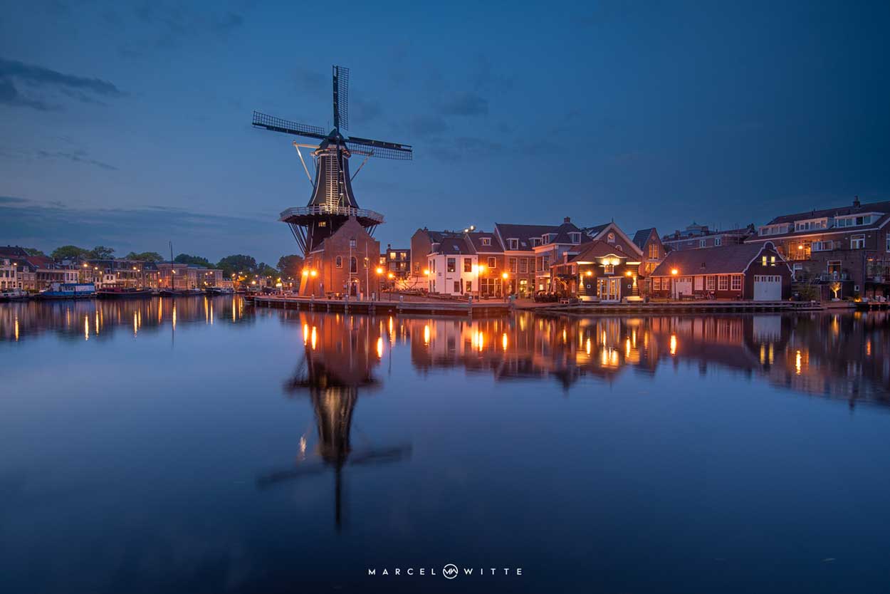 Workshop avondfotografie Haarlem - Oude molen fotograferen - Marcel Witte