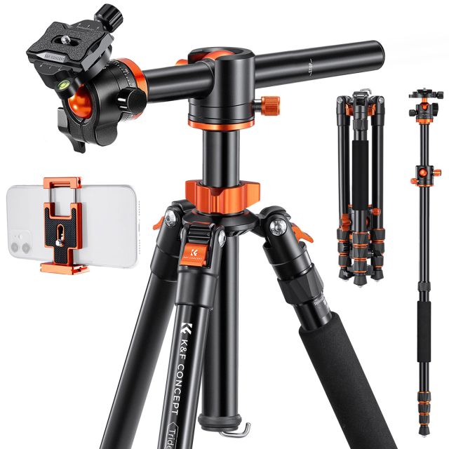 K&F Cocnept Trident-T statief + BH-32L balhoofd + Telefoonhouder kopen