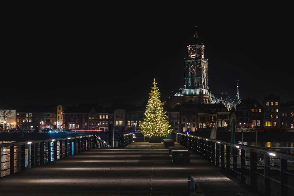 Workshop avondfotografie in Deventer met kerstverlichting - Dave Zuuring