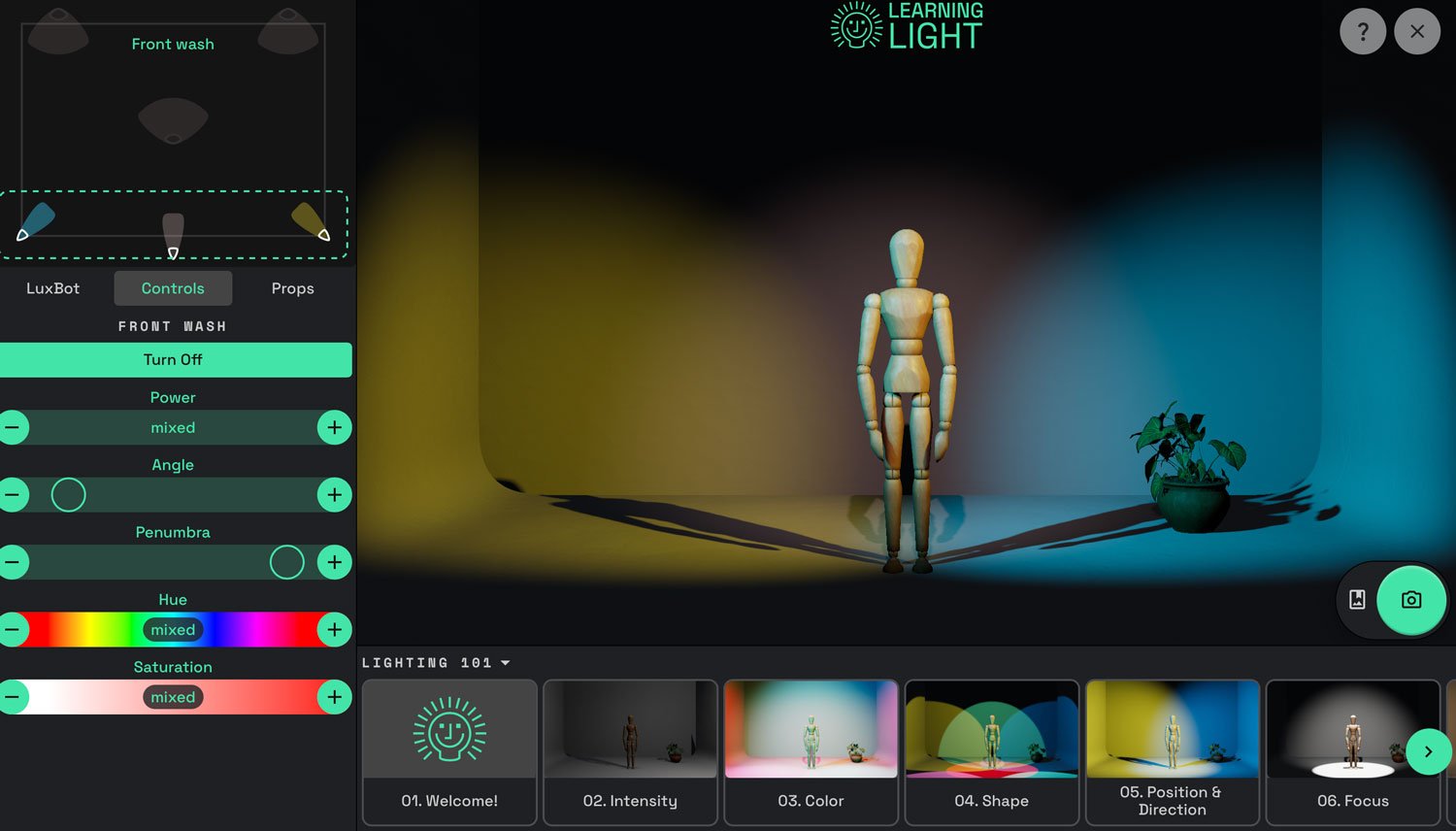 learning light makkelijk simulator studiofotografie