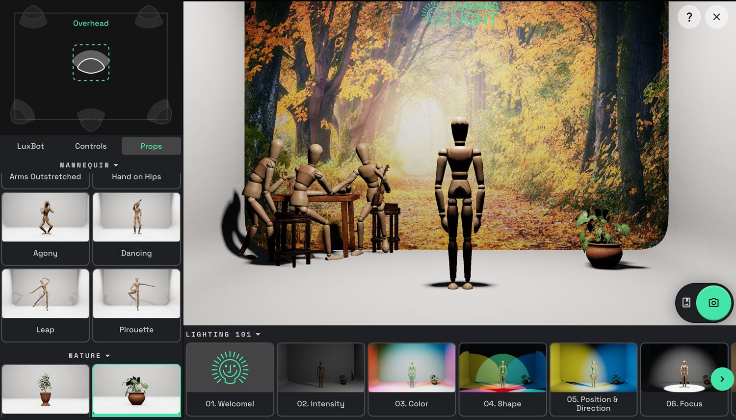learning light studio verlichting oefenen gratis online