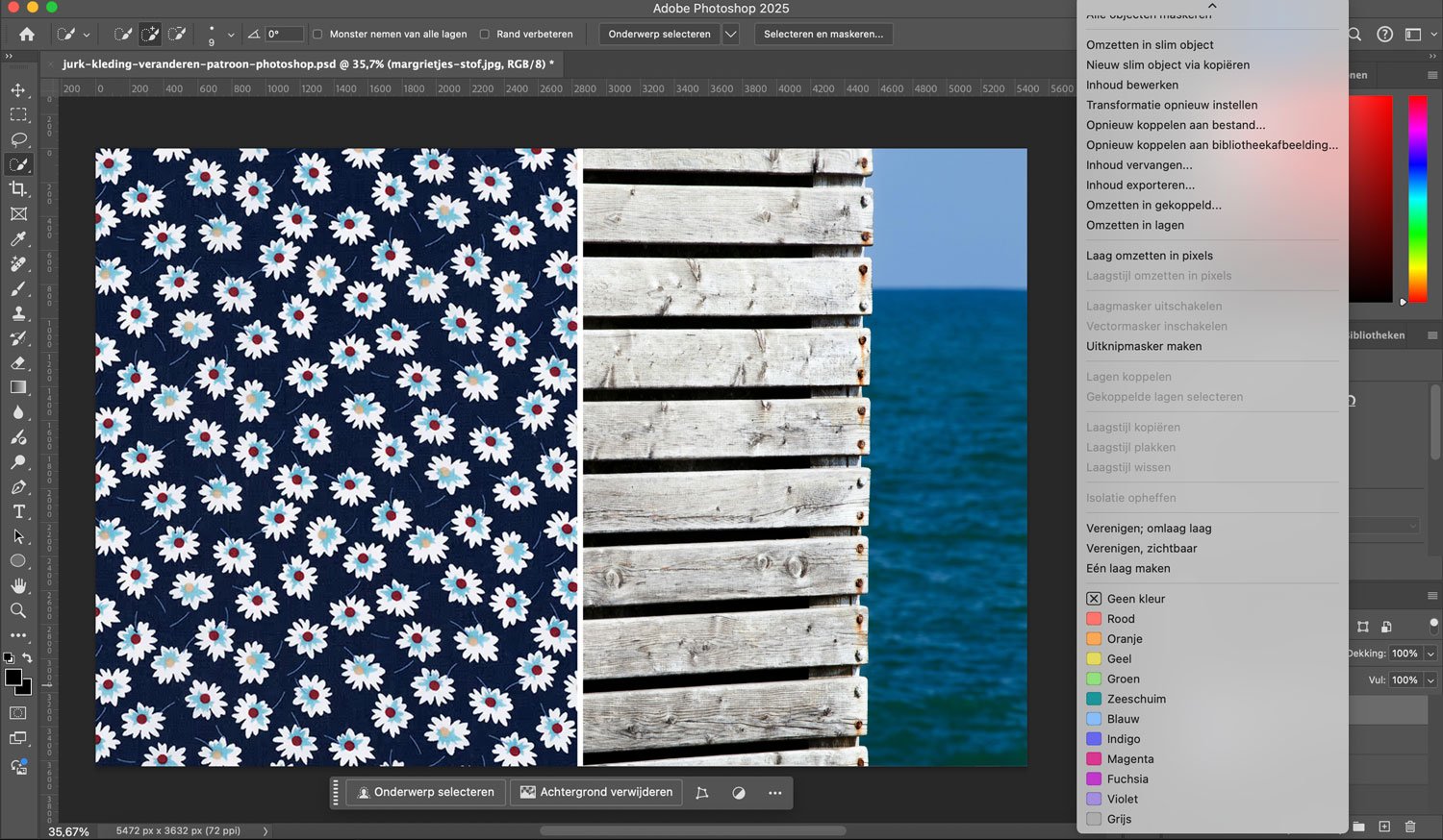 print toevoegen aan kleding photo bewerken