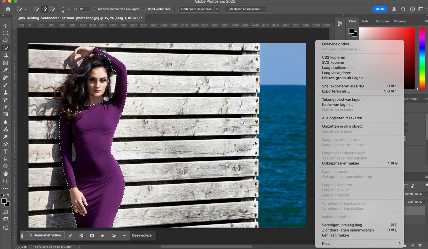 stof bewerken kleding foto photoshop