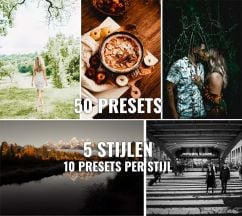 50 Adobe Lightroom en Photoshop presets - XMP en DNG bestanden