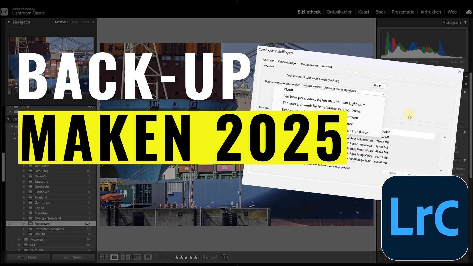 Back-up maken en bewaren in Lightroom 2025