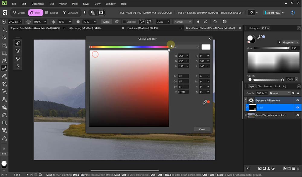 Werken met lagen en laagmaskers in Affinity van Canva