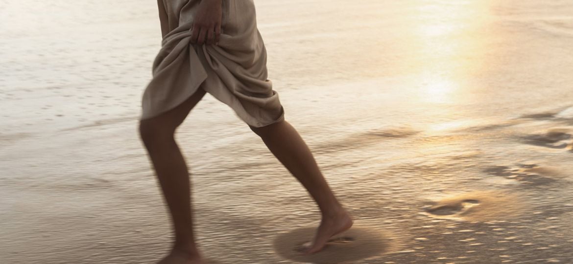 Zachte modefoto gemaakt met een panty voor de lens