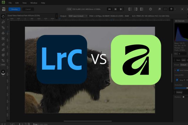 Adobe Lightroom vs Affinity v3 van Canva