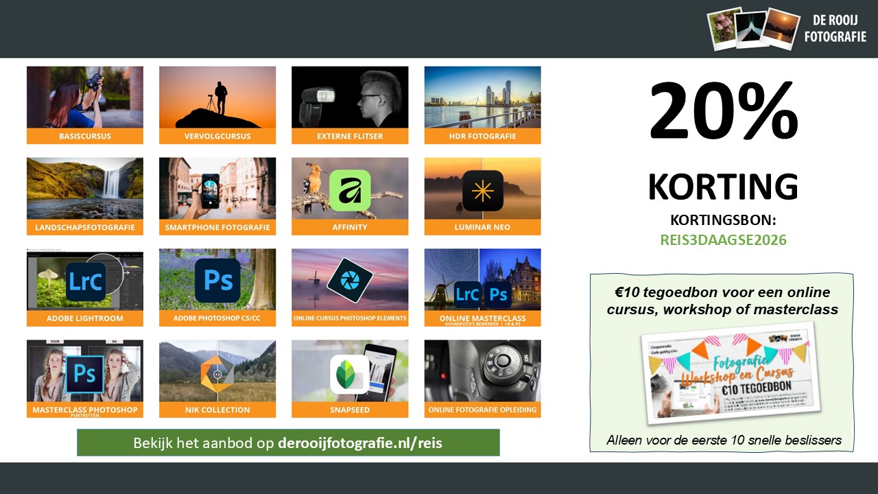 Reisfotografie 3-daagse aanbieding