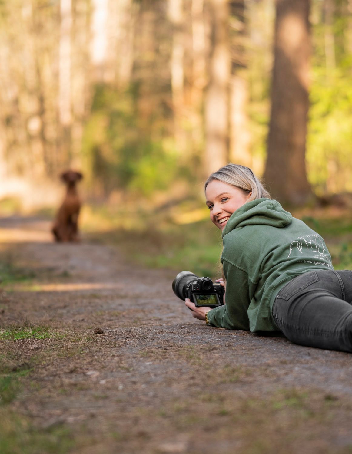 Fotograaf geeft een dier ruimte om te wennen aan de situatie