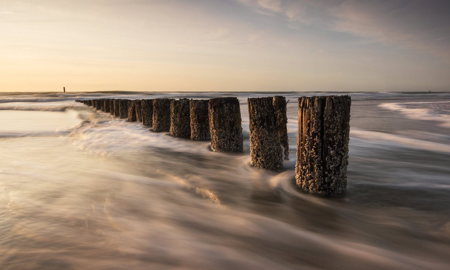 Camera op statief voor lange sluitertijd fotografie