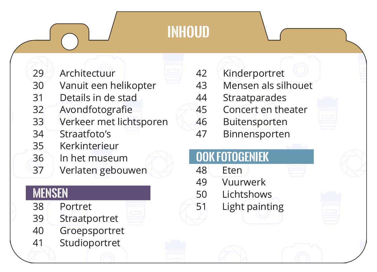 FotoCoach Hulpkaarten XL - Adviesinstellingen (inhoud deel 2)